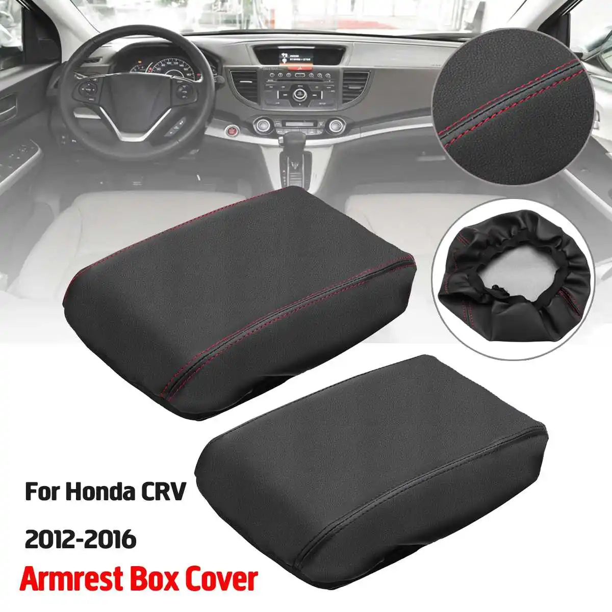 

Armrest Box Cover Center Console Pad Leather Covers Protection for Honda CRV 2012 2013 2014 2015 2016