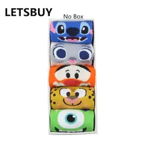LETSBUY/5 пар, женские носки с героями мультфильмов, носки-башмачки с изображением кота, собаки, животных, невидимые носки-башмачки, хлопковые тапочки, летние короткие милые носки до лодыжки