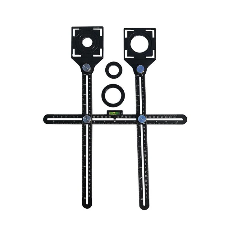 

Tile Hole Locator Multi-Functional Adjustable Tool Masonry 45.5x36cm Wall Tile/Glass Fixed Punch Angle Measuring Ruler Artifact