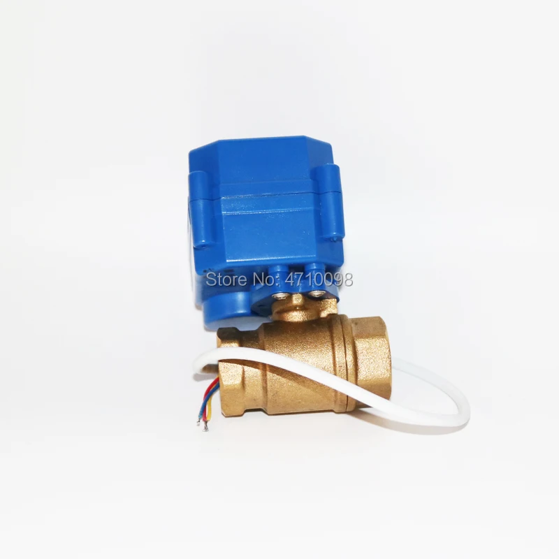 Совершенно новый 1/2 &quotDN15 DC12V моторизованный шаровой клапан латунный