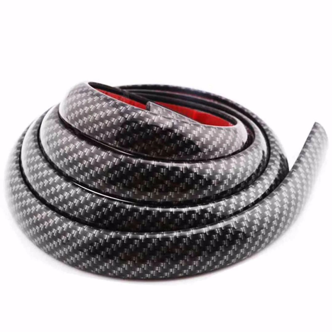 

For Car Truck SUV 2pcs 150cm Flexible Wheel Eyebrow Protector Strip Carbon Fiber Color Car Fender Flare Mayitr