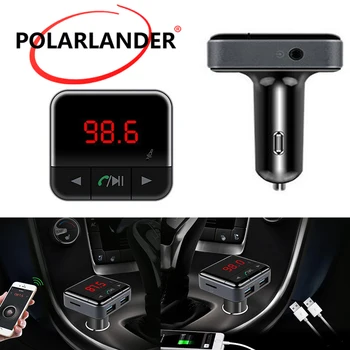 

Universal Wireless BluetoothHands free Car Kit FM Transmitter MP3 Player With Audio USB Car Charger