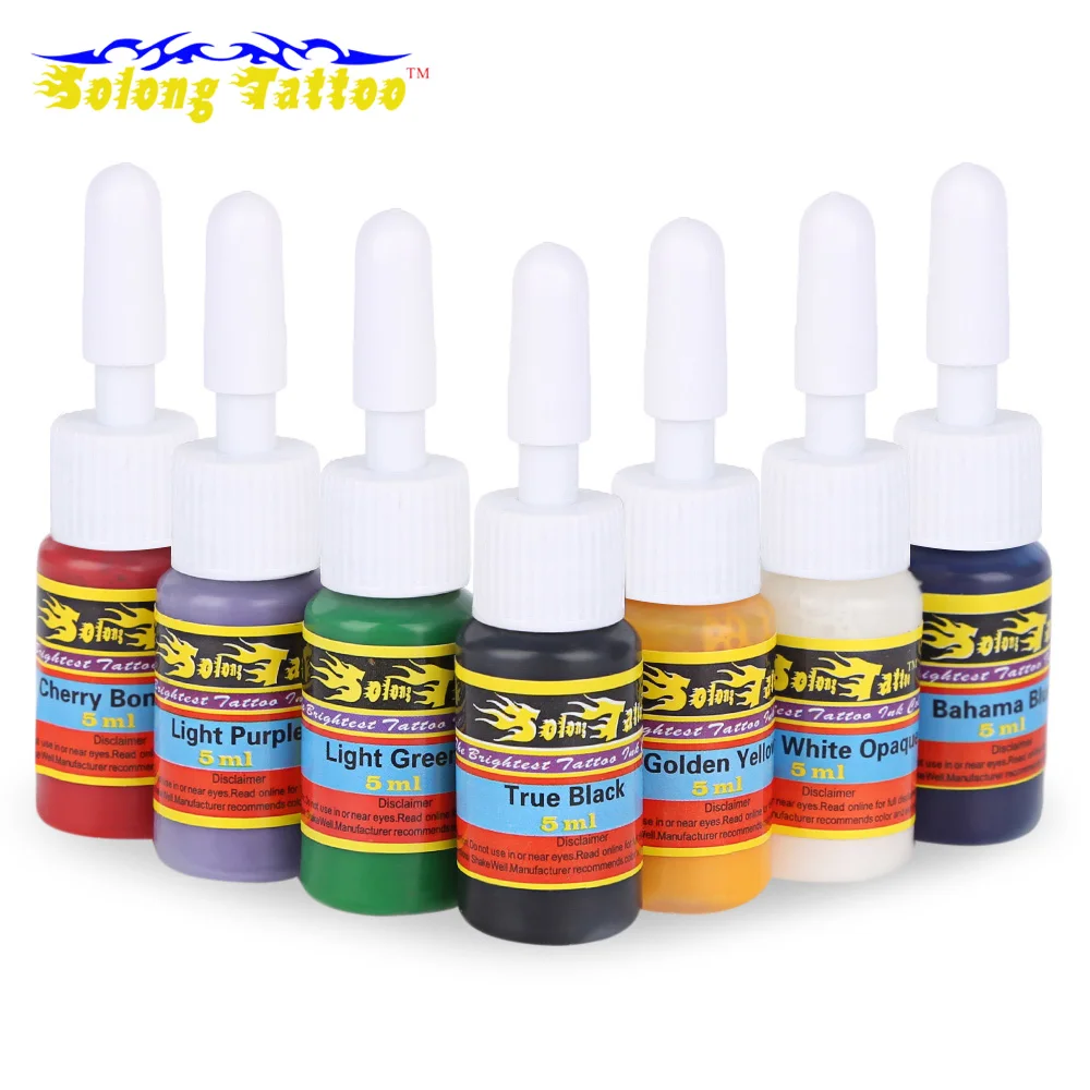 Solong Tattoo 5ml 7 Colors / Kit Pigments Inks | Красота и здоровье