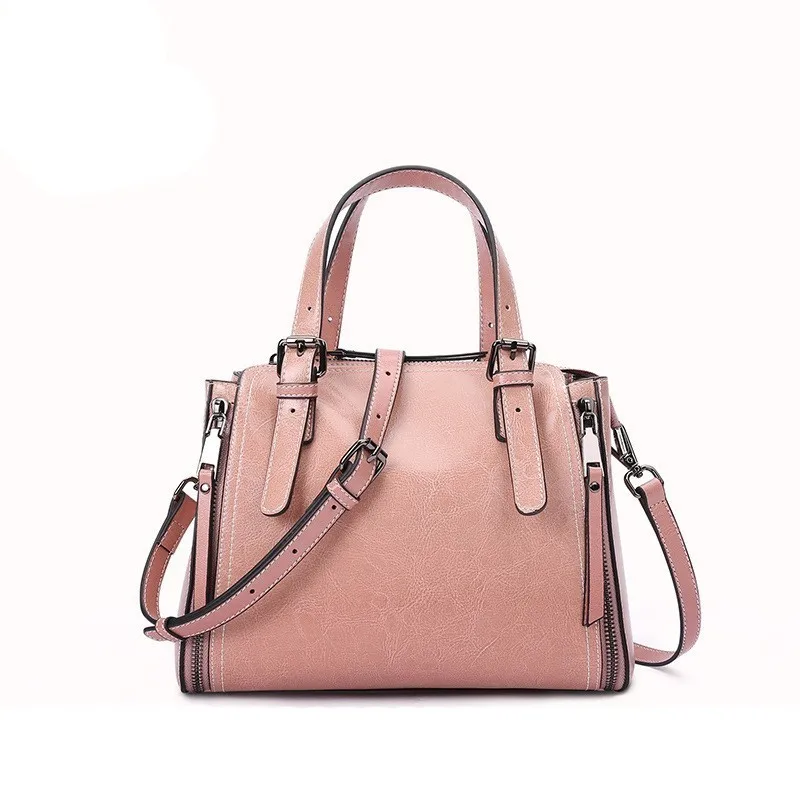 

2019 Ladies Spring Vintage Genuine Leather Luxury Handbags Women Bags Designer Bolso Mujer Famous Brands Tote Shoulder Bag