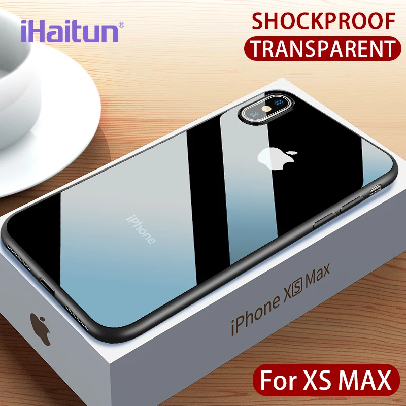 IHaitun роскошный противоударный чехол для iPhone X XS MAX XR ультратонкие прозрачные чехлы