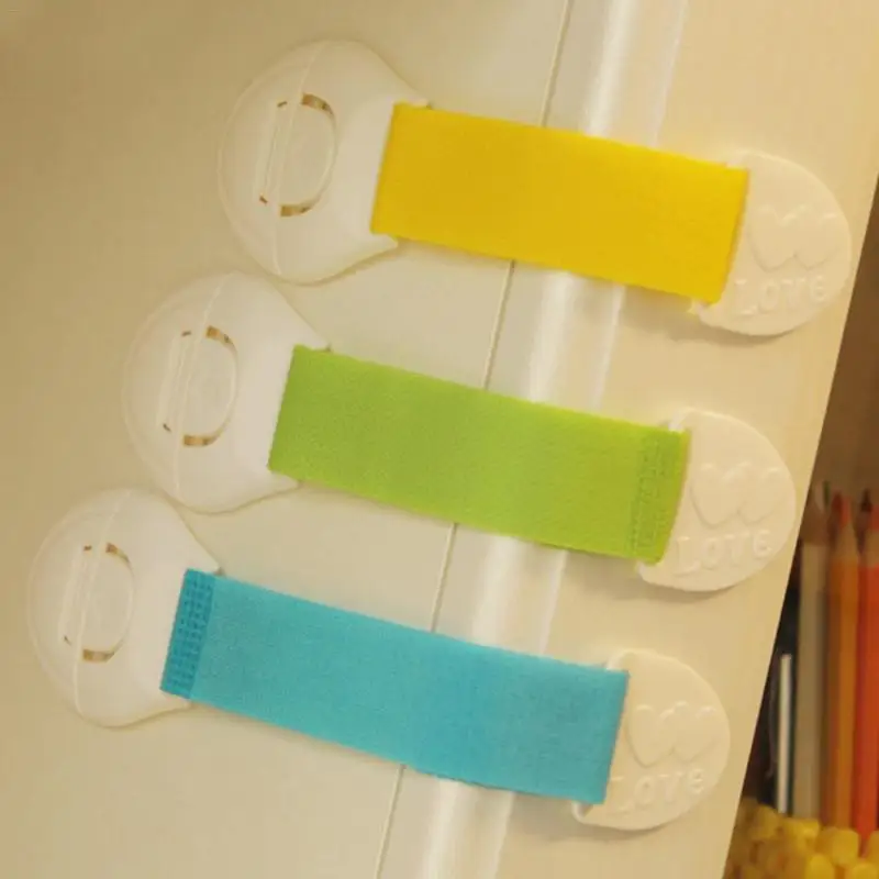Double Button Door Lock Baby Security Locks Baby Anti clip Door Lock Drawer Cupboard Box