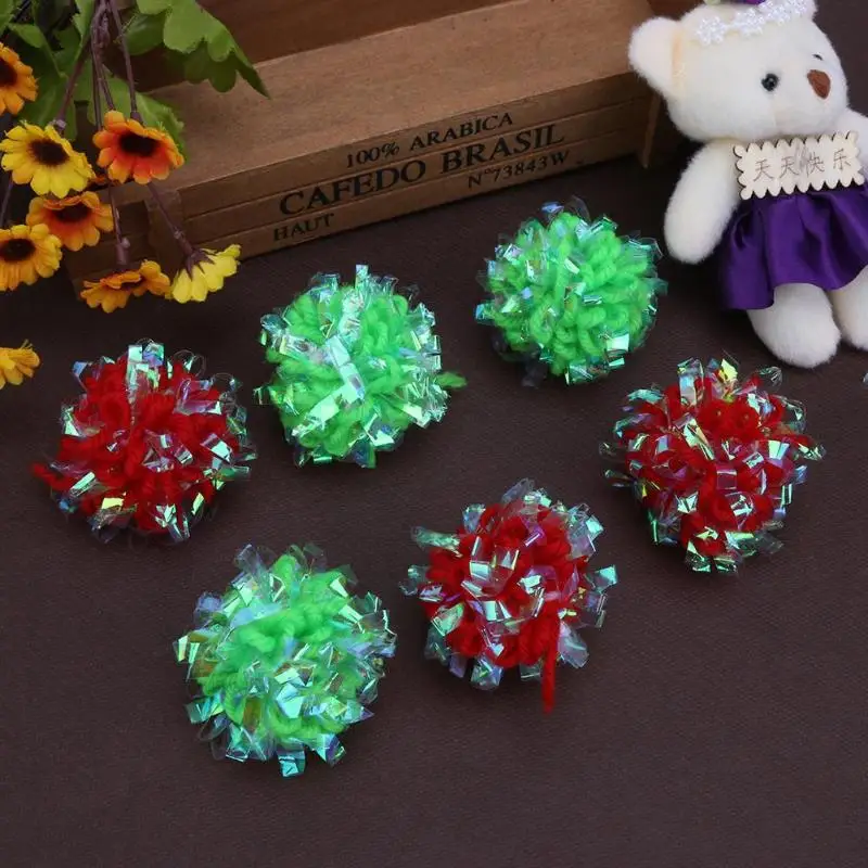 6pcs/lot Crinkle Balls Cat Toys Sound Ball Big Nylon Balls Toys for Cat