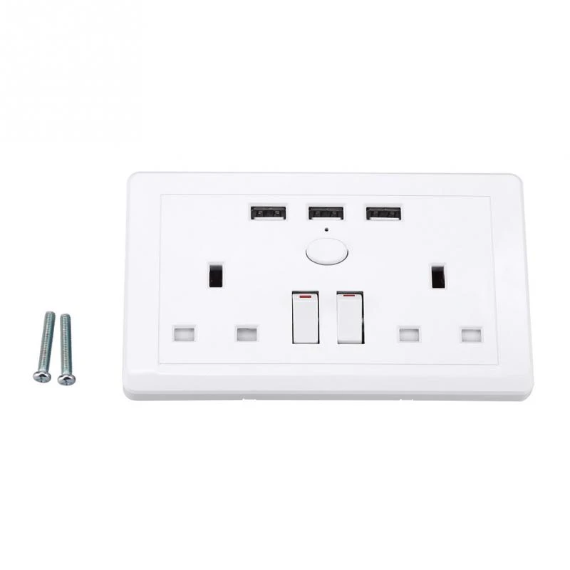 Multi Functional Uk Plug Electric Wall Power Outlet Socket Tool With 3 Usb Port Ac 110 250v New Electrical Sockets Aliexpress