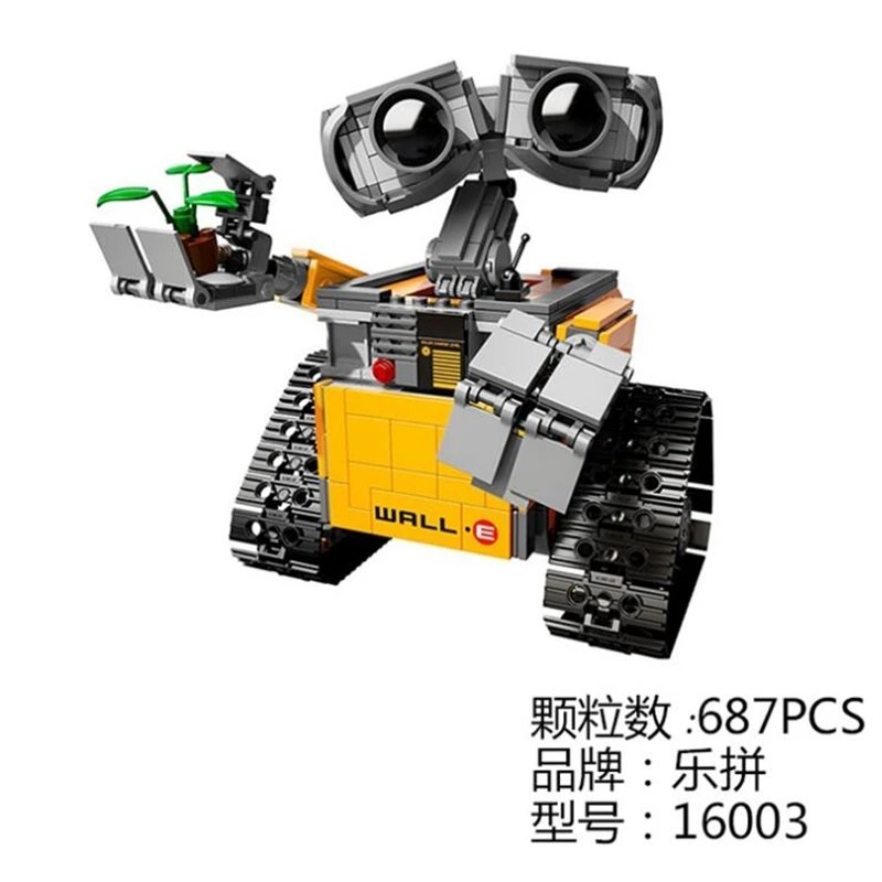 687 Pcs Legoings Ideas WALL E Building Blocks Robot Model Building Kit Bricks Toys Children Compatible 21303 687 Pcs Legoings Ideas WALL E Building Blocks Robot Model Building Kit Bricks Toys Children Compatible 21303