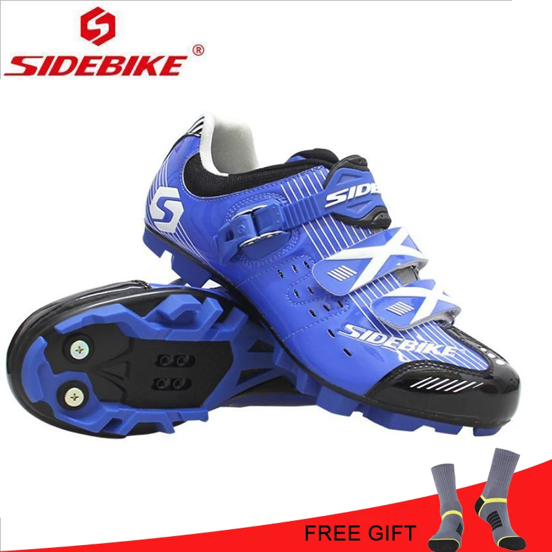 

SIDEBIKE MTB Cycling shoes Men Blue Mountain bike Shoes Adults Bicycle MTB Sports Sapatilha Ciclismo Zapatillas Deportivas