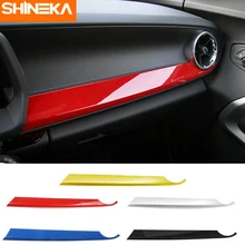 SHINEKA wnętrze ABS zestawy Copilot Panel boczny pasażera dekoracji wykończenia włókna węglowego styl dla 6 Gen Chevrolet Camaro 2017 +