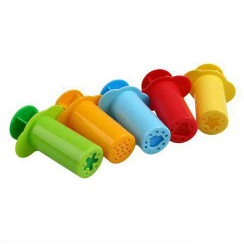 

5x Cute Plastic Clay Extrusion Mold Dough Craft Tool Kids Play Toy Random Color