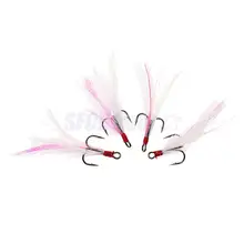 5 шт крючок из углеродистой стали рыболовные приманки Крючки с аксессуары с перьями 6