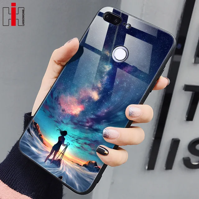 Special Price Hisomone Tempered Glass Phone Case On For Huawei Honor 9 Lite 10 Cute Pattern Case For Huawei P20 Lite Pro P Smart Mate 10 Lite 