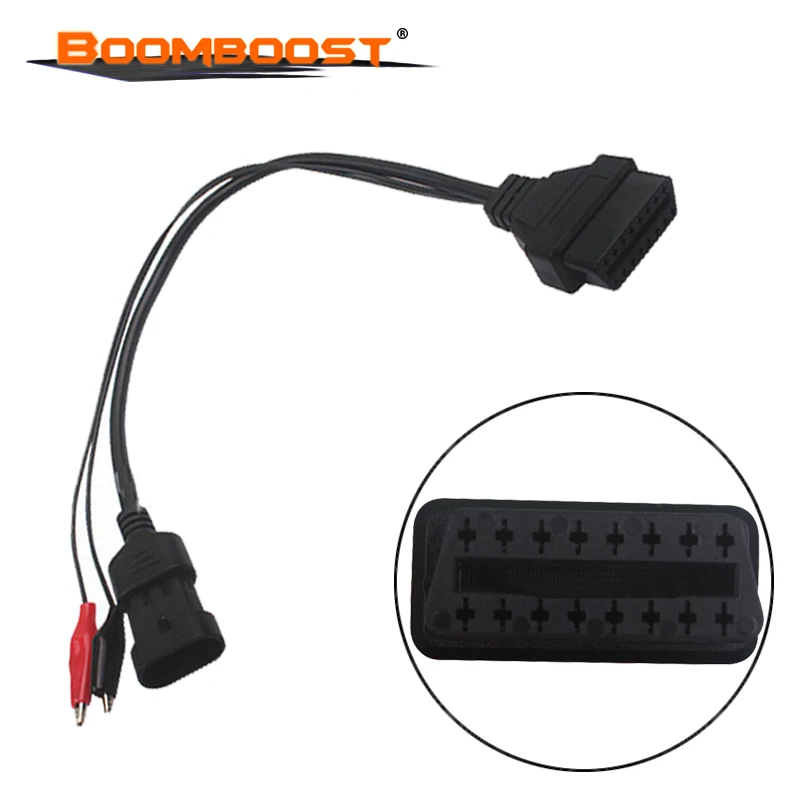 Диагностический кабель для fiat 3Pin подходит Fiat/Alfa/Lancia на 16 Pin OBDII OBD2 obd II разъем