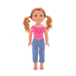 Милая повседневная одежда с мышкой для 14 ''Wellie Wishers Doll Pink