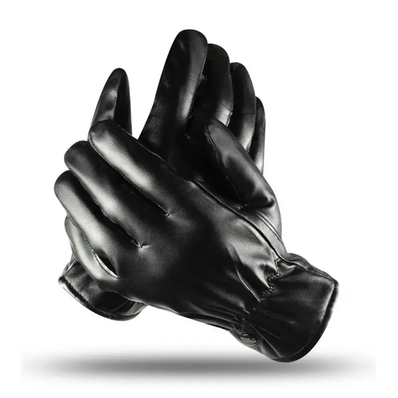 

Motorcycle Cycling Gloves Touch Screen PU Leather Velvet Stylish Simplicity Winter Anti-cold Windproof Warm Mitts Accessories