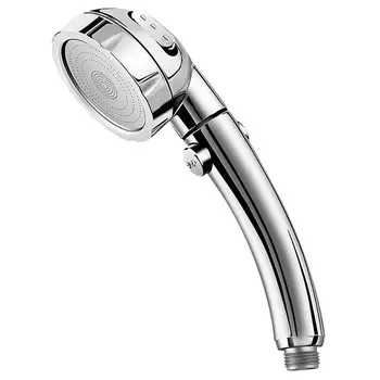 

LBER Handheld Shower Head High Pressure Chrome 3 Spary Setting with ON/OFF Pause Switch Water Saving Adjustable Luxury Spa Det