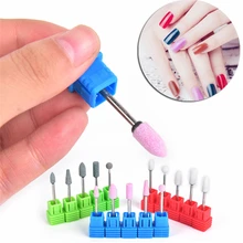 5 Type/set Nail Drill Bits Ceramics Stone Silicone Electric Drills Manicure Machine Polish Miller Cuticle Cutter Nail Art Tools