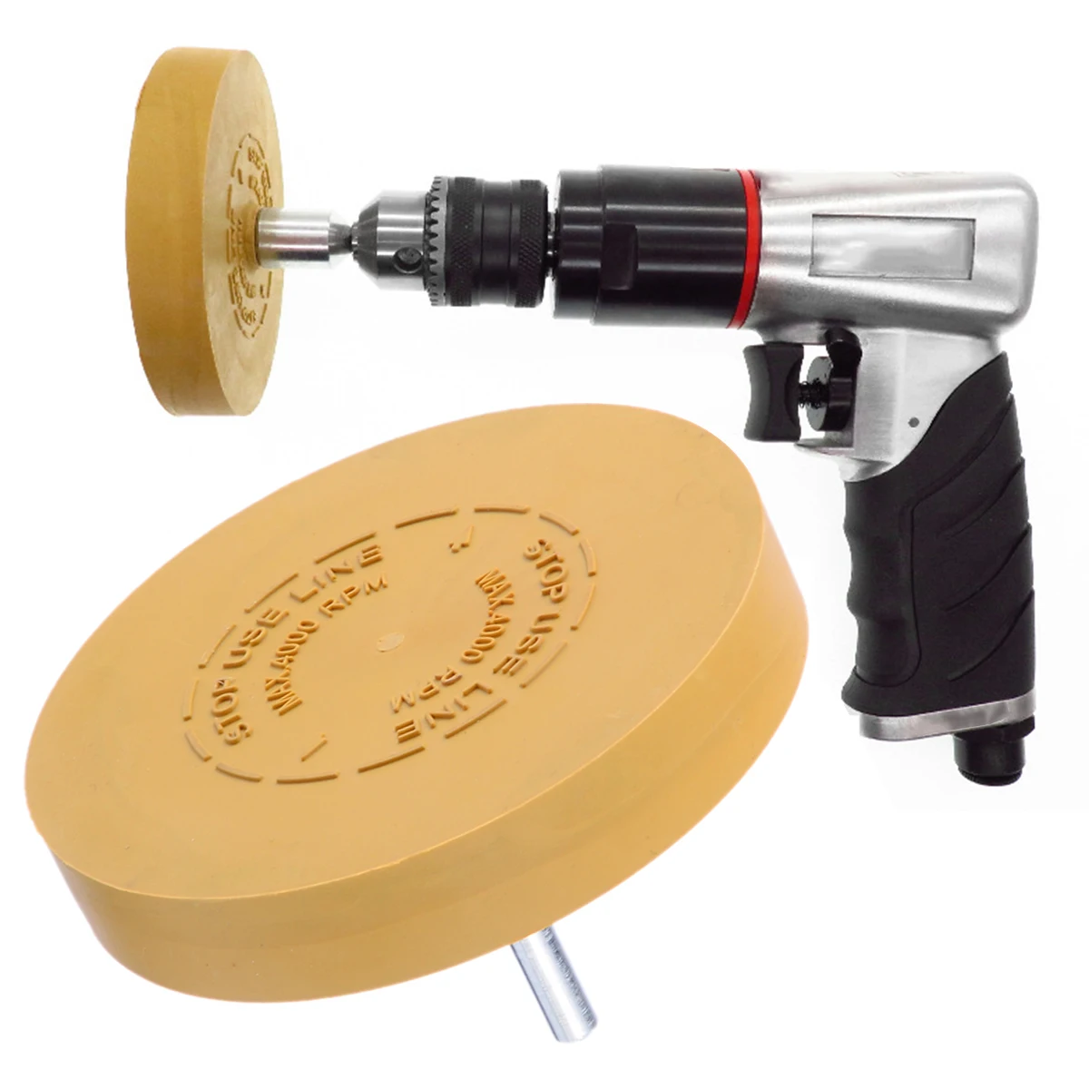 

Pneumatic Rubber Eraser Wheel Adhesive Remover Arbor Pinstripe Sticker Decal Tape Glue Electric Drill Eraser Wheel Power Tool