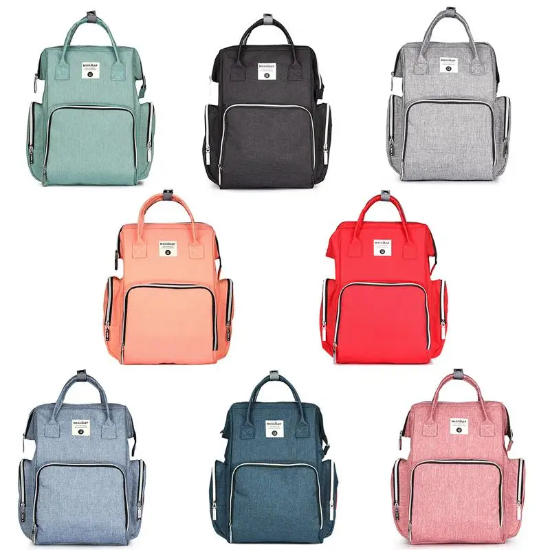 Beli Double D Cincin Popok Bayi Tas Ransel Mummy Maternity Popok Tas Besar Kapasitas Stroller Nursing Bag dengan Saku Belakang