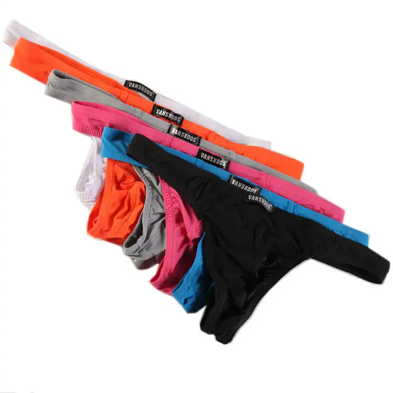 

6 Pcs/lot Mens Panties Underwear Sexy Smooth Underwear Briefs Fetish Gays Mini Bikini Thongs Ice Silk Triangle Pants Underpants