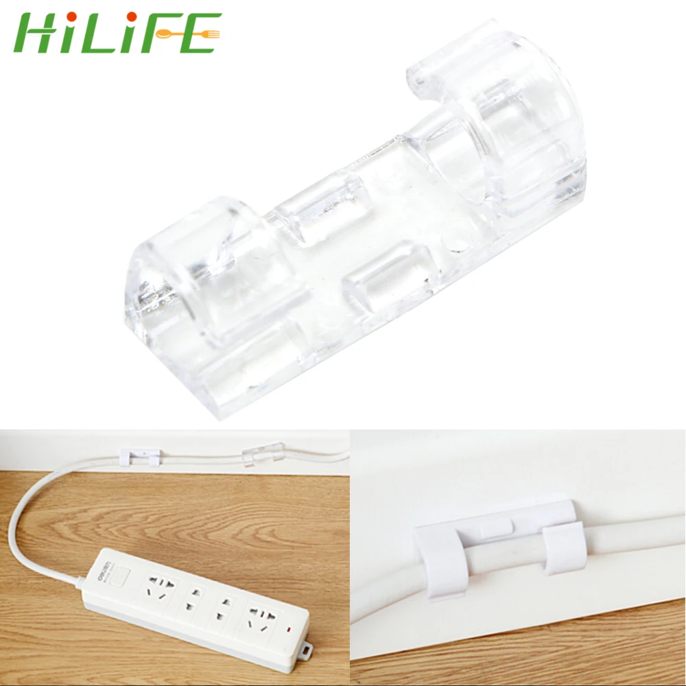HILIFE 20 шт./лот зажимы для шнура с твердыми линиями USB держатель органайзер зажим