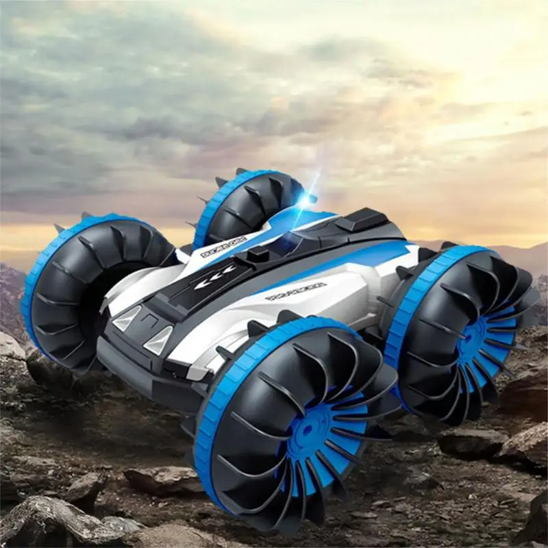 

360 Rotate Remote Control Car RC Stunt Car 2 Sides Waterproof Driving on Water and Land Amphibious Electric Toys for Children