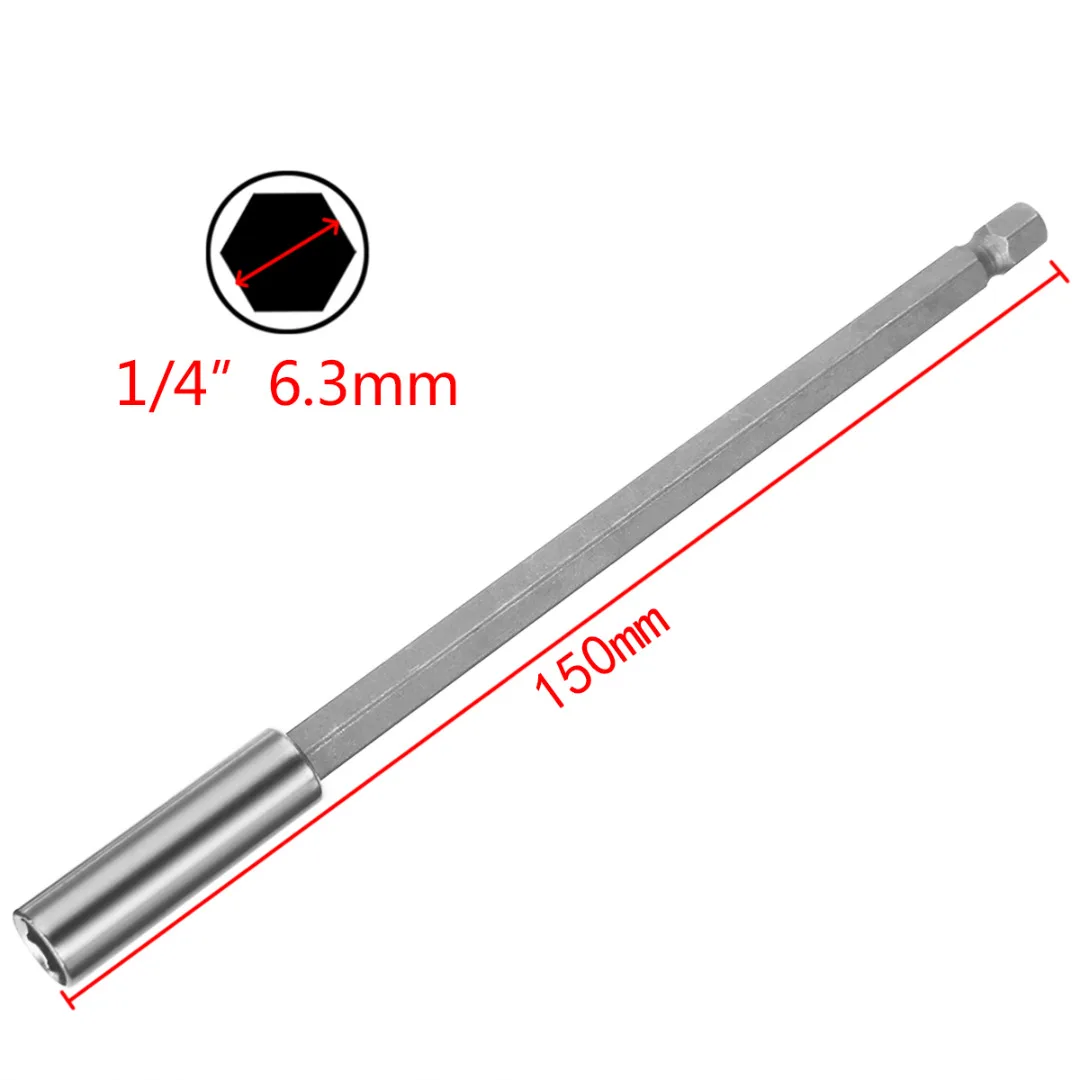 60//75//100//150mm 1//4/" Hex Magnetic Bit Holder Driver Screwdriver Drill Extension