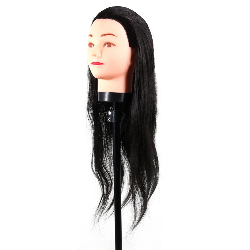 40 см искусственные волосы Парикмахерская манекен голова Практика Обучение манекен головы Парикмахерская манекен кукла с зажимом черный