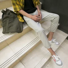 Men's Trousers 19 Seasons Apply For New Loose Hong Kong Wind Feet Nine Pants Casual Pants Slim Wild Youth Casual Men's Clothing