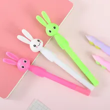 Милая мультяшная школьная гелевая ручка для обучения, тестовая ручка, свежий корейский стиль, Детские канцелярские принадлежности, гелевая ручка для мороженого с кроликом