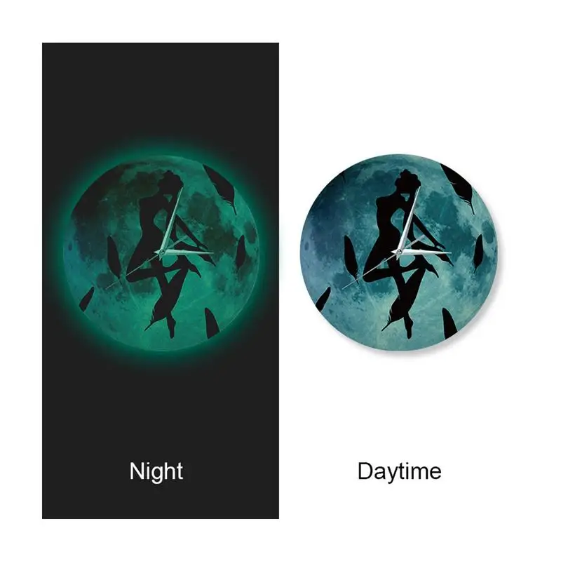 

Car Decoration Wall Clock,Owl Pattern/Tree Pattern/Luminous Moon Pattern Type Luminous Waterproof PVC Wall Acrylic Clock