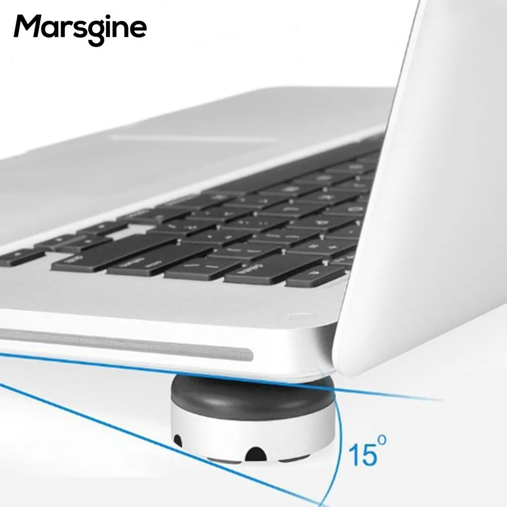 

Portable Notebook Stand Bracket 1 Pair Aluminum Alloy Rubber Laptop Heat Dissipation Mat Base Heat Sink Increase Pad Cooling