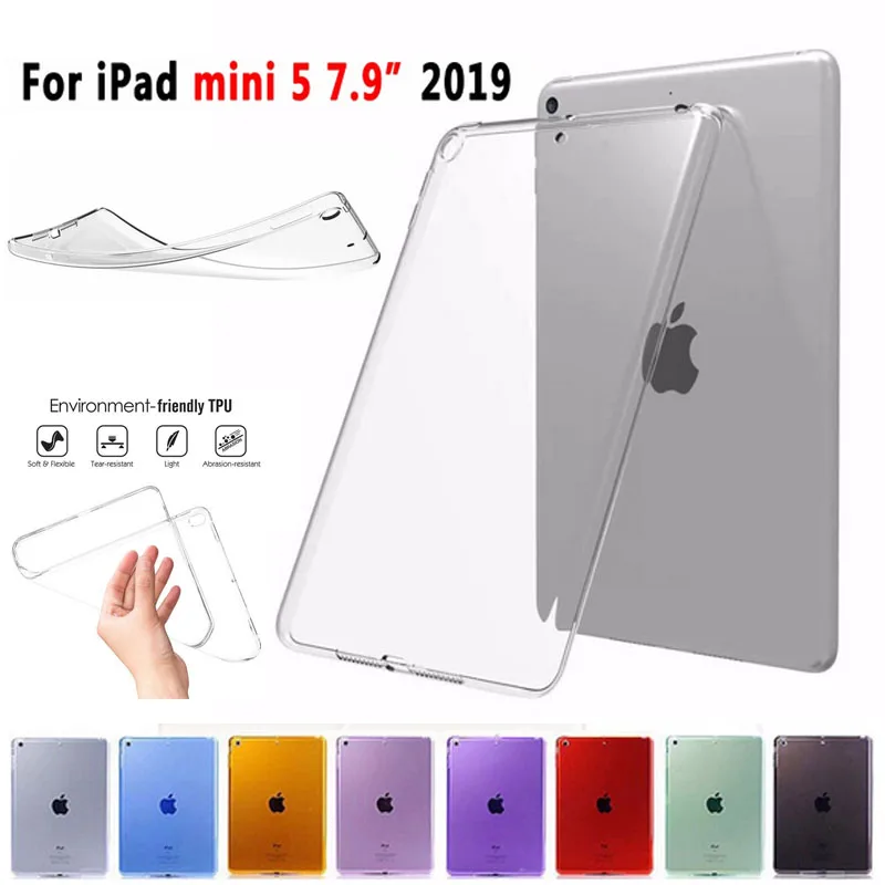 

Premium Slim Soft TPU Transparent Silicone Cover for Apple iPad mini 5 mini5 2019 Case 7.9" 7.9 inch Silicon Coque Capa Funda