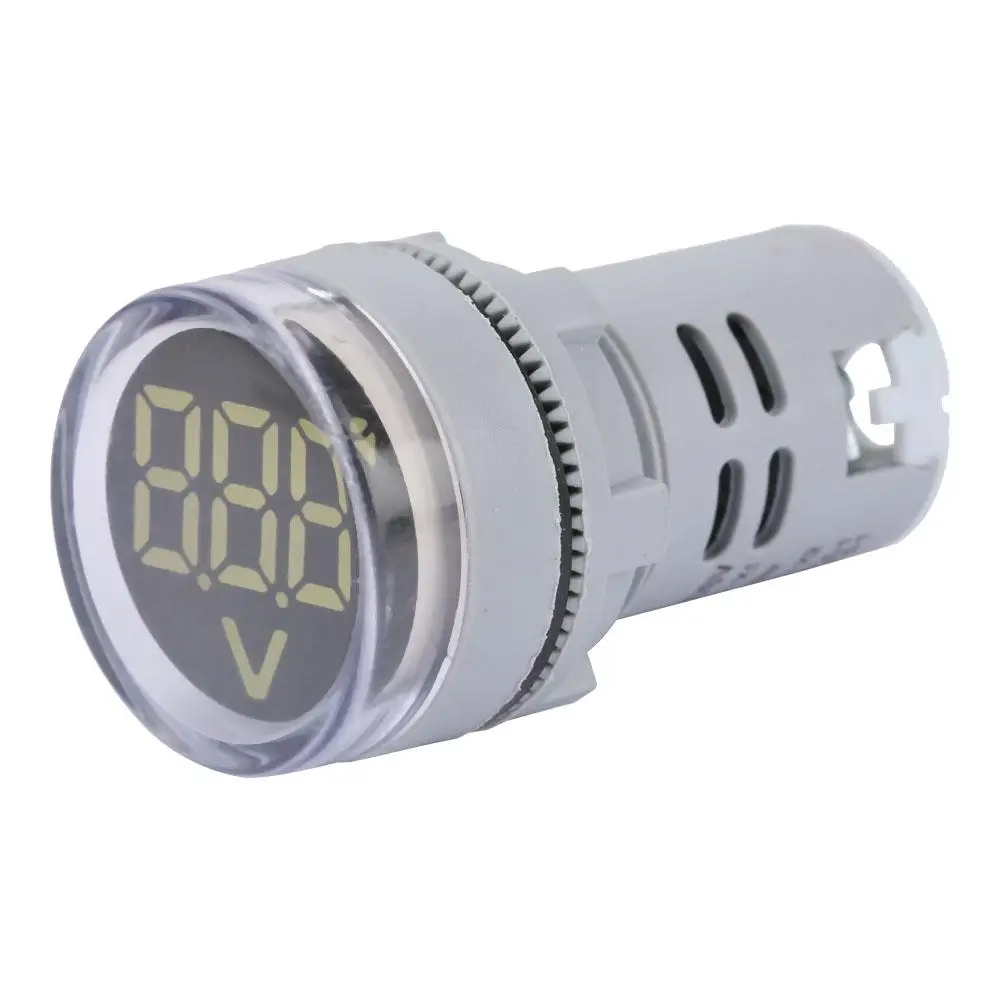 

LED Voltmeter Signal Light Digital Display DC Voltage Meter Indicator Round Lamp Tester Round Shape ST16VD Signal Indicator New