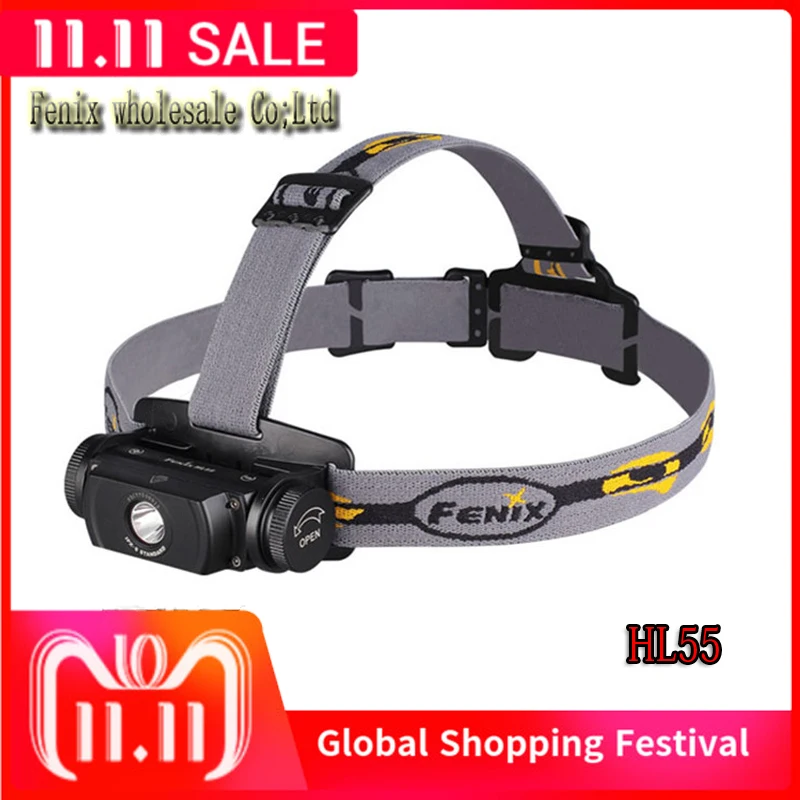 

Fenix HL55 Headlamp Lantern Cree XML2 T6 LED Light 900Lumens Outdoor Rescue Search