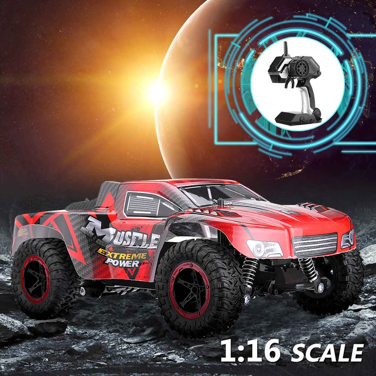 

20km/h 1:16 RC Car 2.4G Large Track Speed Off-Road Vehicle Toy Remote Control Electric Truck Car Gifts Toy for Kds