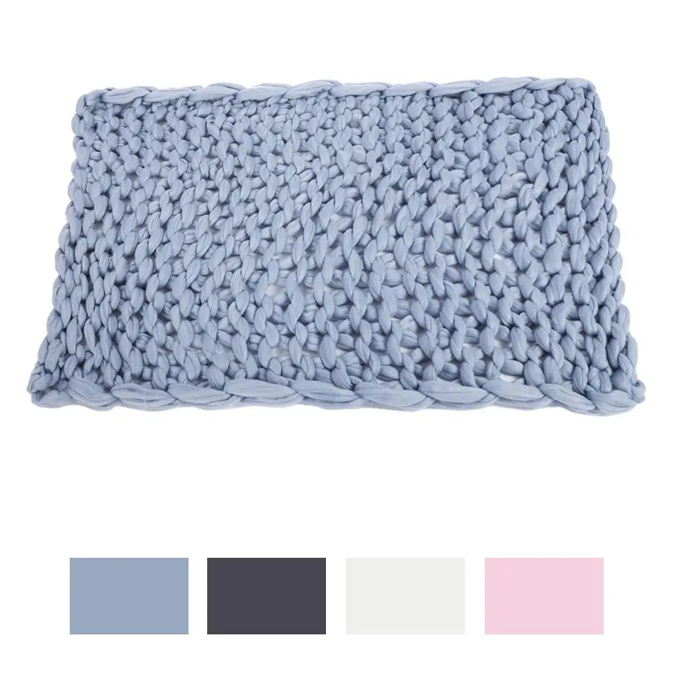 

Plaid Knitted Chunky Plush Sofa BLANKET Warm Soft Super Big Bulky manta sofa