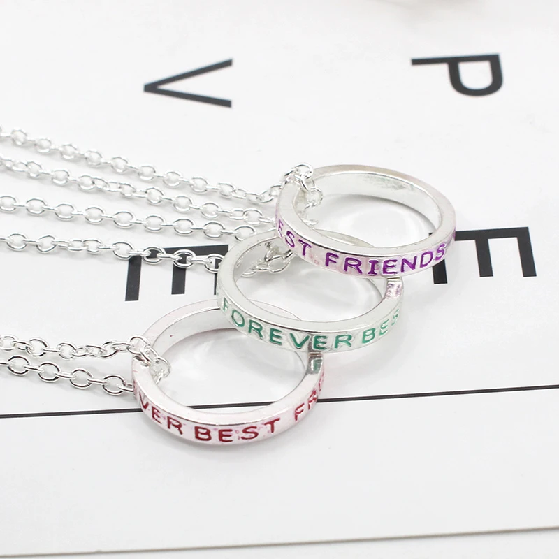 Ожерелье BFF forever good friend 3 шт./компл. из металлического сплава Темпераментная