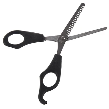 

Stainless Steel Blade 6.3 Inch Thinning Shear Scissors Silver+Black