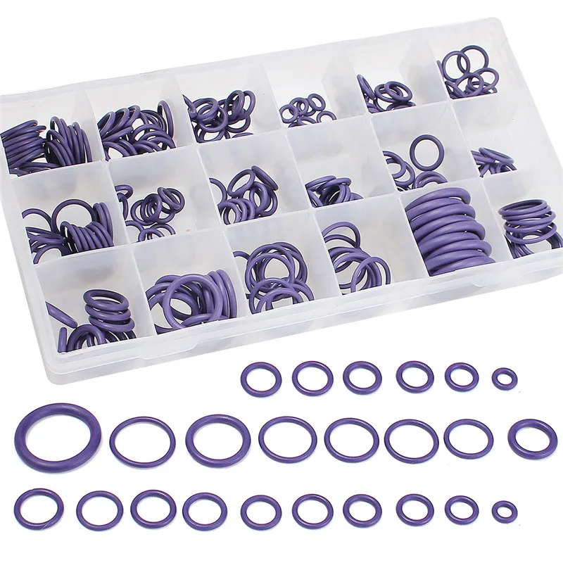 265 Pcs R134 Car Air Conditioning O Ring Rubber Rings Waterproof & Box