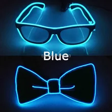Лидер продаж EL продукт EL Wire очки+ EL галстук-бабочка светящиеся вечерние принадлежности светодиодный светильник украшение диджей ночной клуб украшения костюмов