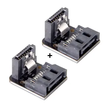 

Jimier SATA 7pin Male 90 Degree Angled to 7Pin Female Adapter Mainboard Motherboard for Desktops SSD HDD