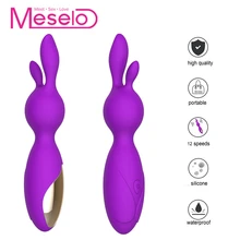 Meselo Lovely Rabbit Vibrator 12 Speeds Vagina G-spot Clitoral Dildo Vibrator Sex Toys For Woman Masturbator Erotic Adult Toys