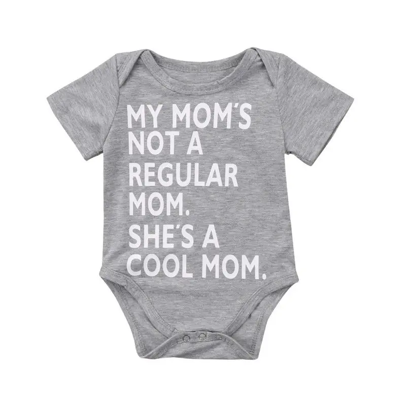 

Casual Newborn Baby Boy Girl Short Sleeve Letter Print Cotton Romper Jumpsuit Playsuit Outfits Baby Clothes