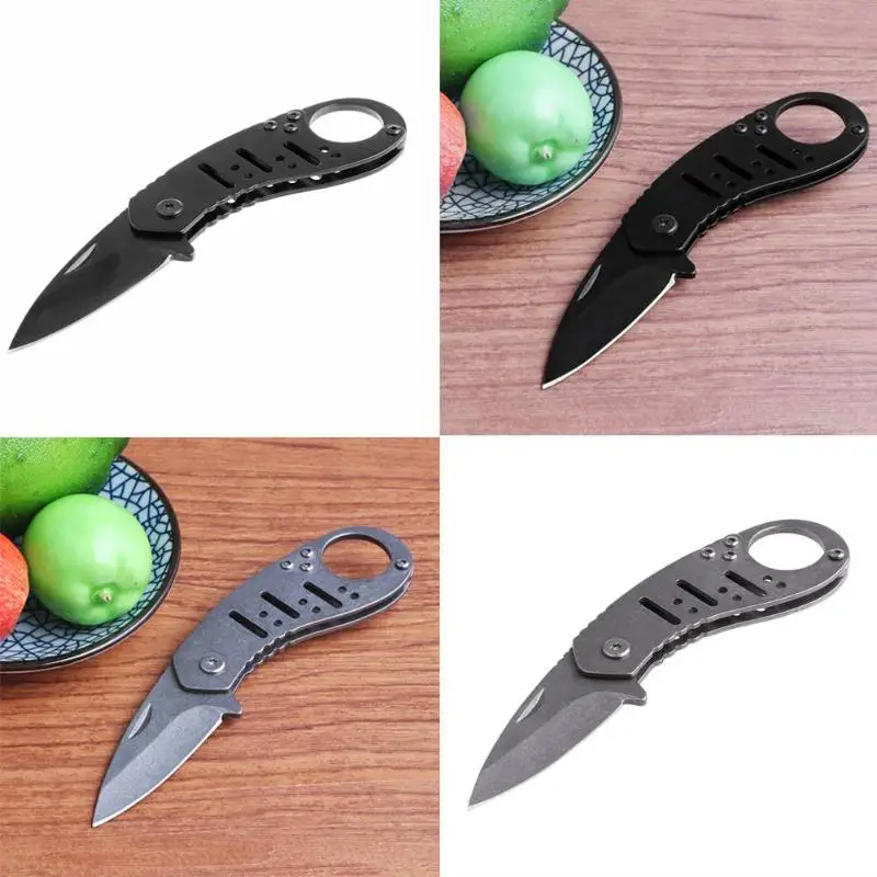

Multi-Function Portable Stainless Steel Mini Knife Outdoor Survival Self-Defense Folding EDC Tool with Belt Buckle
