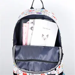 Горячая новинка напечатанный Рюкзак Студенческая школьная сумка дорожная сумка Vogue Милая