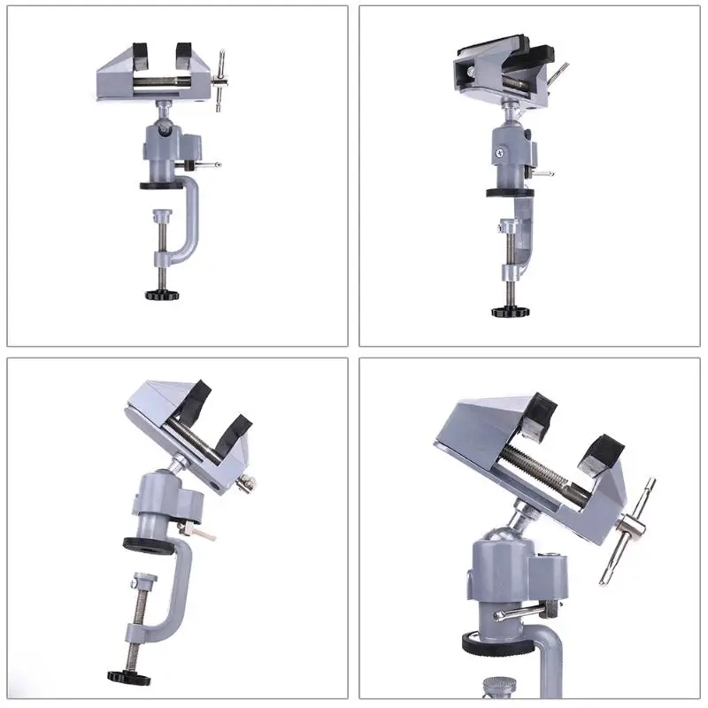 Настольные тиски, тиски, вертлюжный фиксатор, клещи из сплава для рукоделия, вращающиеся на 360 градусов, мини тиски, точный зажим, универсальный, новинка