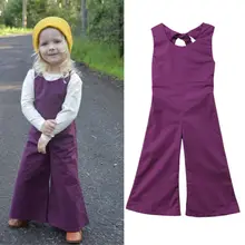 Комбинезон с широкими штанинами для новорожденных и маленьких девочек; комбинезон; одежда для сарафана; брюки без спинки для девочек; От 1 до 6 лет